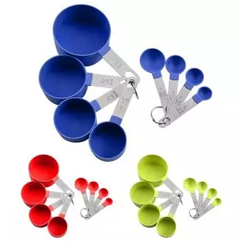 8 шт./компл. ложки из нержавеющей стали для выпечки, стальная ручка, мерная ложка, кухонные весы синий