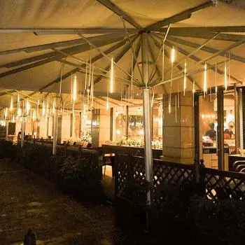 8 шт./компл. метеоритный дождь, дождь, светильник с низким энергопотреблением, снегопад, портативный, красивый, с вилкой США/ЕС, 8 трубок, 30 см, водонепроницаемая гирлянда EU Plug