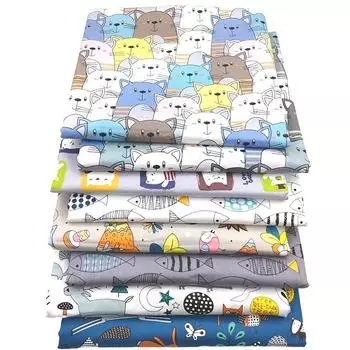 8 шт./компл. многоцветная лоскутная ткань из чистого хлопка, ткань для шитья и квилтинга, материал для рукоделия с цветочным принтом, ручная работа 25*25cm/9.8*9.8inch