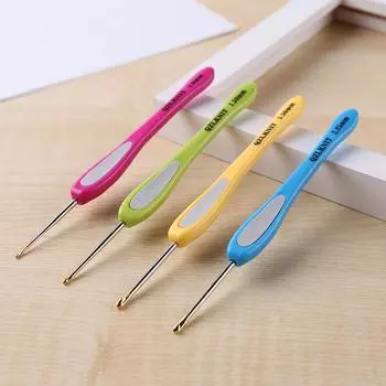 8 шт./компл. мягкие пластиковые ручки алюминиевые крючки для вязания набор спиц 1 мм-2,75 мм пряжа свитер ткачество шитье инструменты для рукоделия