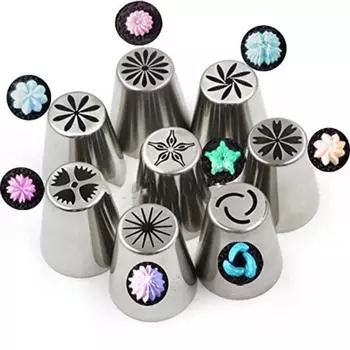 8 шт./компл. насадки для глазури в виде тюльпана, украшения для дома, кухонные принадлежности для выпечки, кремовый носик, инструмент для украшения торта