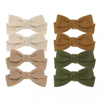 8 шт./компл. Новая мода Осень Зима 4-дюймовые бархатные заколки-банты для волос для женщин, девушки, аксессуары для волос, головные уборы