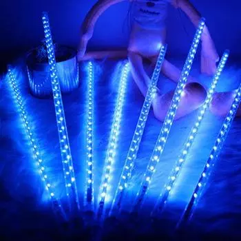 8 шт./компл. падающие капли дождя, легко освещаемые, привлекательные, широко используемые, праздничные украшения, снегопад, светодиодные фонари 30cm белый