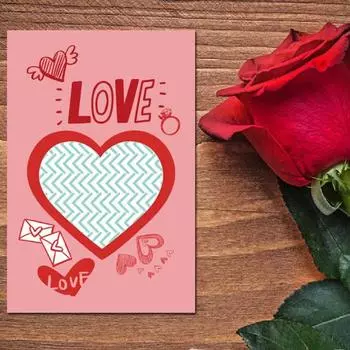 8 шт./компл., практичная открытка с благословением, многоцветный подарок, привлекательные праздничные поздравительные открытки с сердечками для пары 1
