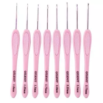 8 шт./компл. разноцветные пластиковые ручки алюминиевые крючки для вязания набор спиц 1 мм-2,75 мм пряжа свитер плетение DIY инструмент для поделок