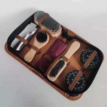 8 шт./компл. щетка для чистки обуви с футляром