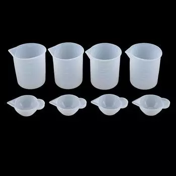 8 шт./компл. силиконовые мерные стаканчики для смешивания УФ-смолы формы для литья ювелирных изделий своими руками