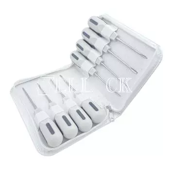 8 шт./компл., стоматологические лифты для люксации, изогнутый инструмент для извлечения корня, стоматологическая хирургическая отвертка с пластиковой ручкой