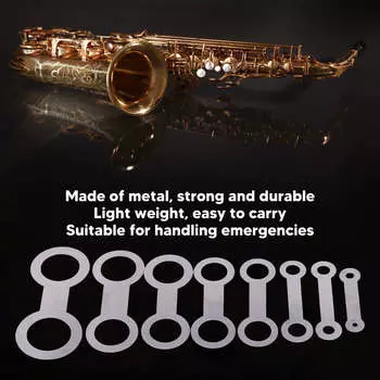 8 шт. комплект для ремонта подушек для саксофона, металлические, серебристые, легкие выравнивающие кольца для саксофона, подушка для обслуживания
