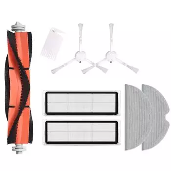 8 шт., комплекты для замены основной щетки Hepa фильтра для Xiaomi Mijia 1C/1T/STYTJ01ZHM/Dreame F9, аксессуары для робота-пылесоса 8PCS