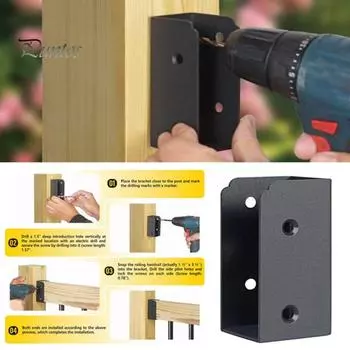 8 шт. кронштейнов для перил из нержавеющей стали, соединители для лестниц, нержавеющие, устойчивые к коррозии, простые в установке инструменты для установки соединения поручня A