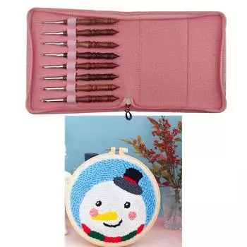 8 шт. крючок для вязания с деревянной ручкой крючок для вязания эргономичная ручка крючок игла для вязания крючком 3,0 мм-7,0 мм