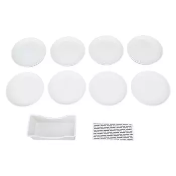 8 шт. Круглая тарелка для плевания костей, маленькое блюдце для домашней закуски, набор для мусора с дренажем