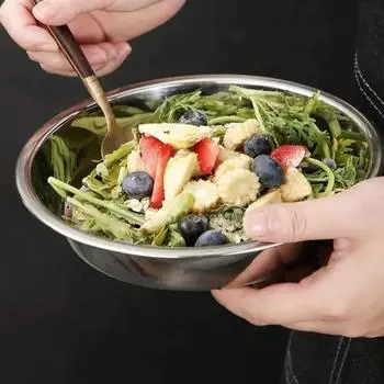 8 шт. Круглые тарелки из нержавеющей стали Круглые обеденные тарелки Подносы для барбекю Сервировочные тарелки Тарелка для блюд Поднос для барбекю Тарелка для блюд 16X16X3CM