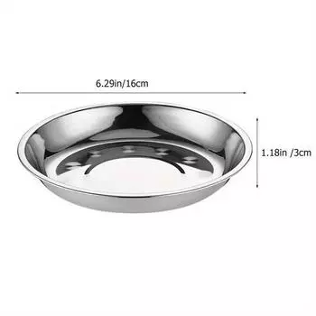 8 шт. Круглые тарелки из нержавеющей стали Круглые обеденные тарелки Подносы для барбекю Сервировочные тарелки Тарелка для блюд Поднос для барбекю Тарелка для блюд