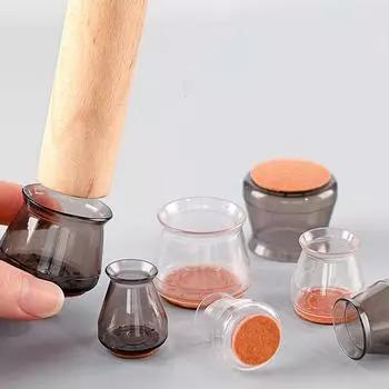 8 шт. круглых силиконовых колпачков для ножек стульев, накладок на ноги, защитных покрытий для мебели и столов, для нескользящих стульев, резиновых колпачков для ножек