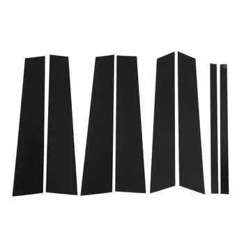 8 шт. Крышка столба столба глянцевая черная с зеркальным эффектом стильная отделка столба столба окна для края