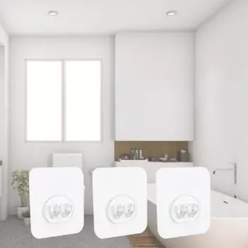 8 шт. Легко устанавливаемый пластиковый креативный водонепроницаемый крючок для душевой кабины, самоклеящийся крючок A