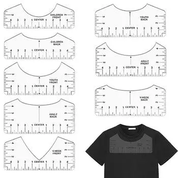 8 шт. линейка для футболок ПВХ линейка для футболок для центрирования дизайнов инструмент для выравнивания футболок для взрослых, молодежи, малышей, младенцев