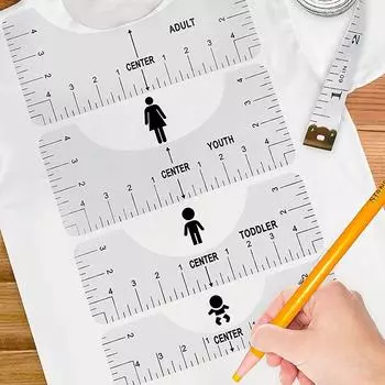 8 шт. линейка для футболок ПВХ линейка для футболок для центрирования дизайнов инструмент для выравнивания футболок для взрослых, молодежи, малышей, младенцев 8PCS