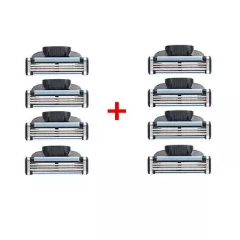 8 шт./лот 3-слойные бритвенные лезвия для бритвы Mache 3 Men Gile, сменные лезвия Proglide, картридж синий