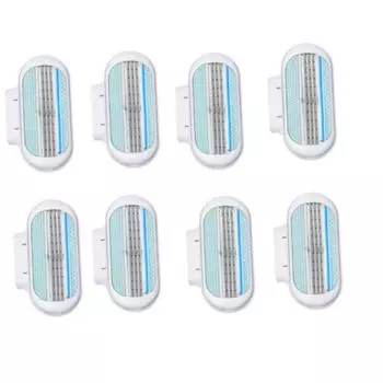 8 шт./лот, безопасные лезвия для бритья, 3-слойные женские бритвенные лезвия для Venuse