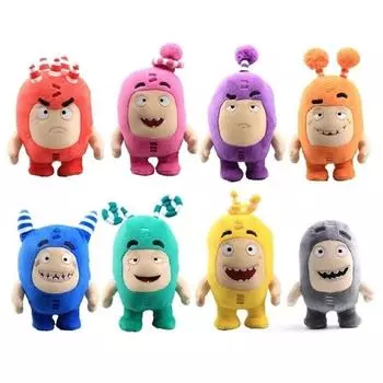 8 шт./лот Oddbods Cartoon 18 см Fuse Jeff Newt Odd ZEE Bods мягкая плюшевая игрушка кукла для детей Подарки PP хлопок украшение для дома 8Pcs