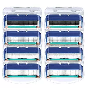 8 шт./лот превосходное бритье 5 слоев бритвенных лезвий совместимы для ухода за лицом у мужчин