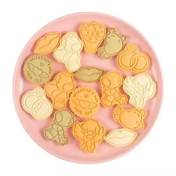 8 шт. Love Heart День Святого Валентина Подарок Роза Diy Пара Мультфильм Печенье Форма Формочка 3D Печенье Форма для Выпечки