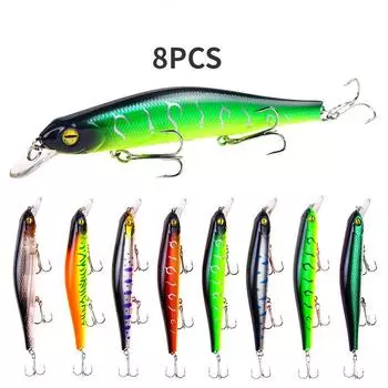 8 шт. Магнитное направляющее кольцо 12,5 см/17,7 г плавающей приманки Mino 8pcs