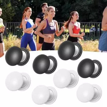 8 шт. магнитных держателей для нагрудных номеров, держатель стартового номера, легкие беговые фиксирующие клипсы для триатлона, пряжка для ремня для велоспорта чёрный