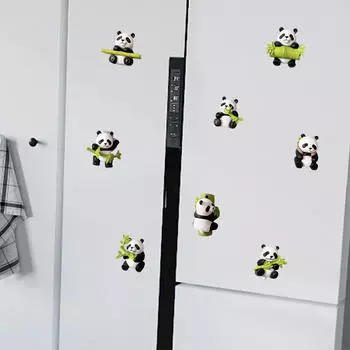 8 шт. магниты на холодильник в виде животных панда холодильник забавный подарок для дома милая скульптура из смолы для