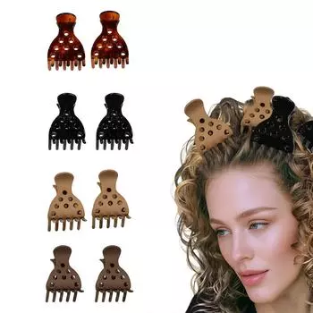 8 шт. матовые коричневые заколки для волос для конского хвоста, набор, нескользящие зажимы для волос для плетения пучков, французские заколки для женщин с густыми волосами