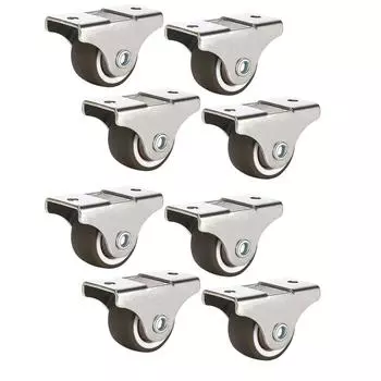 8 шт. Мебельная фурнитура Маленькая мебель Колеса Мини Жесткие Бесшумные Колеса Главная Style 1