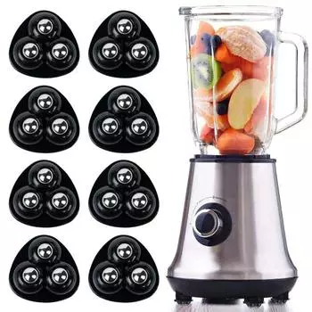 8 шт. Мебельные полозья, роликовые колеса, прочная несущая устойчивая треугольная структура, 360 градусов, свободно A чёрный