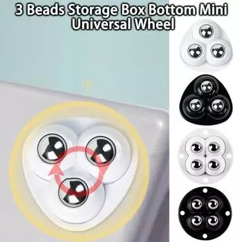 8 шт. Мебельные полозья с роликами, прочная несущая устойчивая треугольная структура, свободное вращение на 360 градусов A чёрный