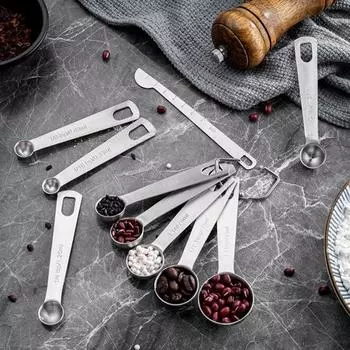 8 шт. мерные ложки из нержавеющей стали, чашка, кухонная утварь, выпечка, весы, совок, распродажа товаров