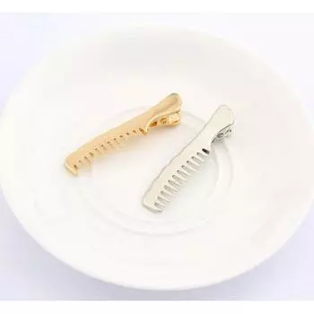 8 шт., металлические заколки для волос золотого, серебряного цвета, креативные ножницы, расческа, шпилька, индивидуальные украшения для волос, аксессуары, заколки для волос серебряный