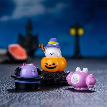8 шт. милые мультяшные тыквенные украшения для автомобиля, украшения для микроландшафта, украшения на Хэллоуин, кукольный домик, мини-сцена, декор