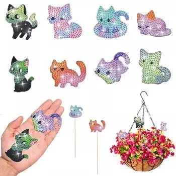 8 шт. милые животные инопланетяне DIY алмазные художественные картины палочки алмазная живопись колья украшения ремесленные принадлежности алмазная вышивка ремесло HC0022