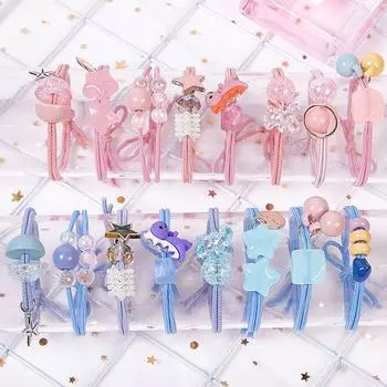 8 шт., милый милый костюм, детские эластичные резинки для волос, детские резинки для волос, аксессуары для волос для девочек, детский головной убор розовый