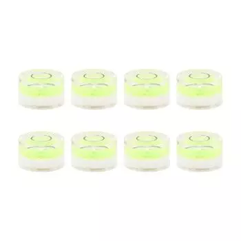 8 шт. Мини-круглые пузырьковые спиртовые уровни, инклинометры для нивелирования штатива телескопа, 10X6 мм, неклейкие