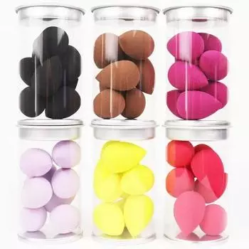 8 шт. мини-спонж для макияжа, красота, косметическая пудра для тонального крема, консилера, блендер для макияжа, инструмент с коробкой для хранения белый