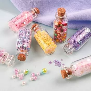8 шт. Мини стеклянная бутылка, маленькая прозрачная пробковая банка, пробковые стеклянные бутылки, стеклянная пробка для желаний, прозрачная бутылка, подарки для друзей