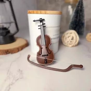 8 шт. Миниатюрная игрушка скрипка украшения скрипка мини модель аксессуары декорации сцены P T9M9 brown-8pcs