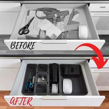 8 шт. многофункциональные ящики для хранения ящиков для хранения, лотки-органайзеры, косметические разделители, товары для распродажи чёрный