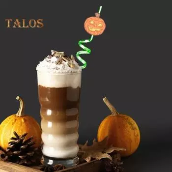 8 шт. многоразовые соломинки для питья на Хэллоуин для детей спиральная соломинка для горячих холодных напитков на день рождения 1 Set