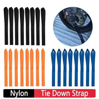 8 шт. мотоциклетных нейлоновых мягких ремней-петлей 13x1 дюйм 49N растягивающиеся фиксирующие аксессуары для мотоциклов ATV UTV оранжевый