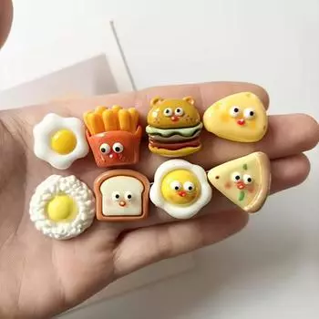 8 шт. мультяшный гамбургер фри яйцо холодильник наклейка белая доска магнит домашний декор магнит