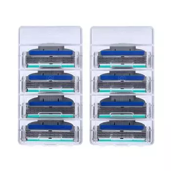 8 шт. Мужские качественные ручные профессиональные бритвенные лезвия для бритья с 3 слоями, совместимые с Mache 3 8PCS